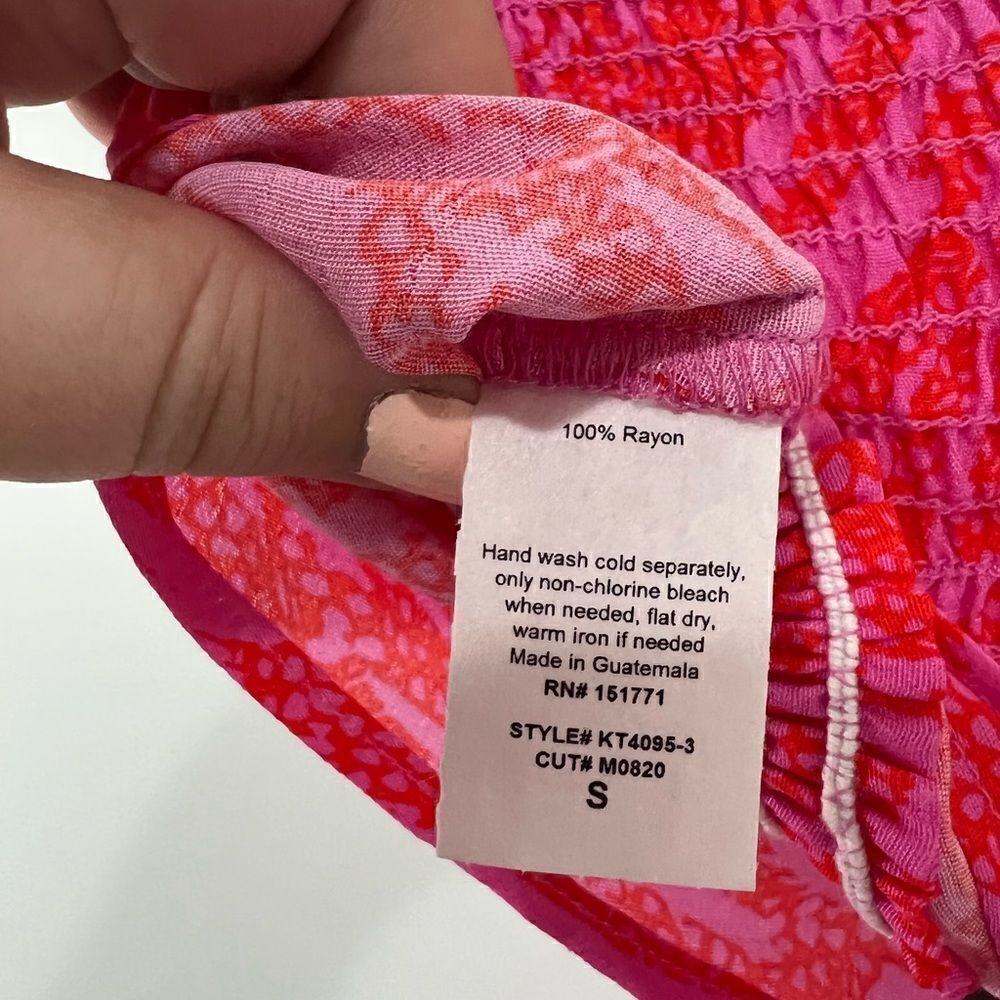 LE LIS Bandeau Bright Colored Crop Top with Tie back S NWT - Picture 7 of 9